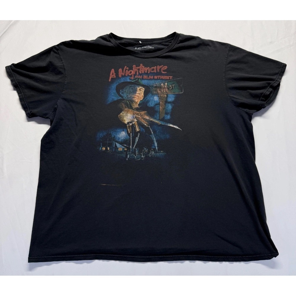 A Nightmare on Elm Street T Shirt Mens 2XL Black Graphic Print Freddy Krueger